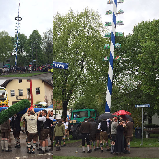 Maibaum aufstellen am 01.05.2015 in Johanneskrichen (©Foto: Martin Schmitz)